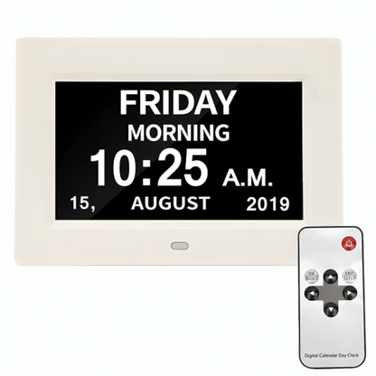 Digital Calendar Clock - 7 inch