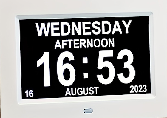 Digital Calendar Clock - 7 inch