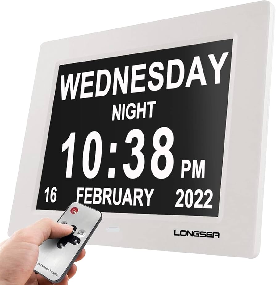 Digital Calendar Clock - 7 inch